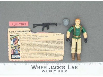 Crankcase V1 100% Complete G.I. Joe 1985 Hasbro Vintage Action Figure