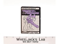 Hun-Gurrr Instruction Manual Booklet Action Figure 1986 Hasbro G1 Transformers