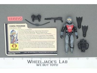 Cobra Frogman EELS G.I. Joe 100% Complete 1985 Hasbro Vintage Action Figure