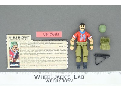 Bazooka V1 100% Complete G.I. Joe 1985 Hasbro Vintage Action Figure