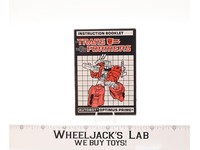 Optimus Prime Instruction Manual Booklet 1988 Hasbro G1 Transformers