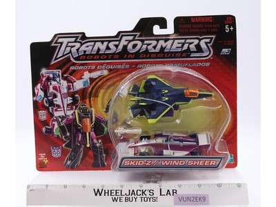 Skid-Z / Wind Sheer Transformers Robots In Disguise Hasbro 2001 Figures MOSC NEW