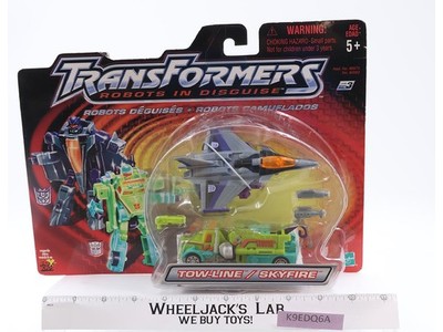 Tow-Line and Skyfire Transformers Robots In Disguise Hasbro 2001 MOSC NEW