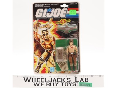 Raptor V1 100% Complete 34 Cardback & Bubble 1986 G.I. Joe Hasbro Vintage
