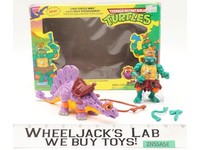 Cave Turtle Mike W/ Silly Stegosaurus 100% Complete TMNT 1992 Playmates Figure