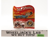 Red Baron w/ Card & Bubble 1969 Redline Hot Wheels Mattel Vtg w/ Button
