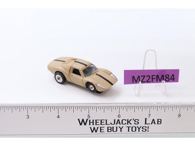 Aurora T-Jet Lola GT HO Slot Car Tan w/ Black Stripes Vtg 1960s Untested