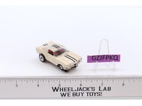 Aurora T-Jet Ford Mustang HO Slot Car Cream w/ Black Stripes Vtg 1960s Untested