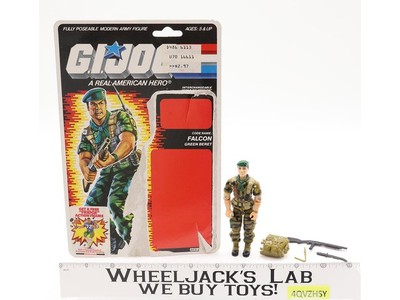 Lt. Falcon V1 100% Complete 34 Card 1987 G.I. Joe Hasbro Vintage Action Figure