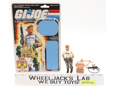 Outback V1 100% Complete W/ 34 Cardback GI Joe Action Figure Vintage 1987 Hasbro