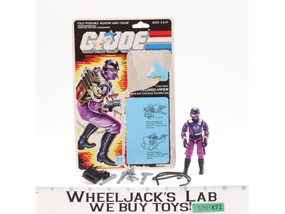 Techno-Viper V1 100% Complete W/ 34 CARDBACK G.I. Joe 1987 Hasbro Vintage Figure