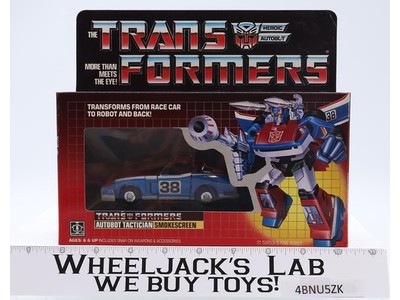 Smokescreen W/BOX & INSERT 100% Complete 1985 Vintage G1 Transformers Figure NM