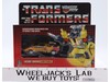 Sunstreaker w/BOX & INSERT COMPLETE Hasbro G1 Transformers 1984 Circle Stamp