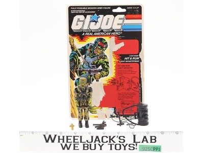 Hit & Run V1 100% Complete W/ 34 Cardback 1988 GI Joe ARAH Vintage Action Figure