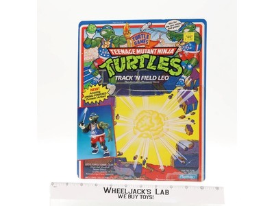 Track 'N Field Leo Cardback Teenage Mutant Ninja Turtles 1992 TMNT Playmates