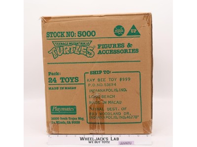 MACAU 1988 INTIAL TMNT CASE 5000 ASSORTMENT EMPTY FACTORY CASE SHIPPER Playmates