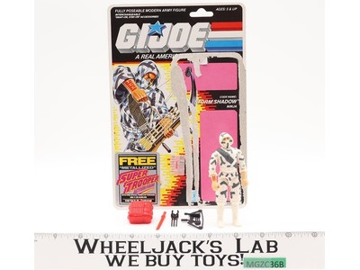 Storm Shadow V2 100% Complete W/ 34 Cardback 1988 GI Joe ARAH Vintage