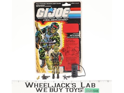 Hit & Run V1 100% Complete W/ 34 Cardback 1988 GI Joe ARAH Vintage Action Figure