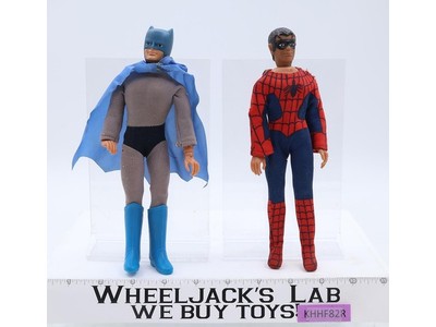 Batman & Robin (Spiderman) 8" Mego DC Comics WGSH 1974 Action Figure Vintage