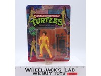 April O'Neil 10-Back Press Badge Stripes TMNT 1988 Playmates NEW MOSC