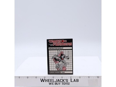 Slag Figure Instruction Manual Booklet 1985 G1 Transformers