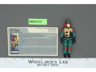 Lift-Ticket V1 G.I. Joe 1986 Hasbro Vintage Action Figure