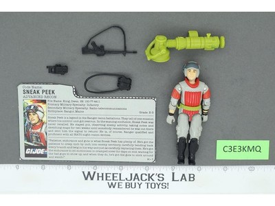 Sneak Peek V1 G.I. Joe 1987 Hasbro Vintage Action Figure