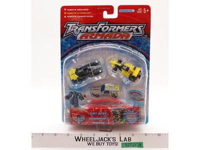 Dirt Boss Downshift & Mirage Transformers Armada 2002 Hasbro Figures NEW SEALED