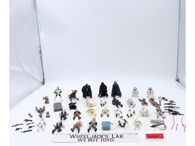 Lot of 27 Modern Star Wars 1990-2010s Hasbro Action Figures + Accessories