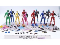 Lot of 10 Power Rangers and Various Accessories SPD Lightning Collection Hasbro