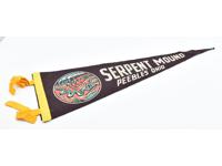 Souvenir Serpent Mound Peebles Ohio 18" Pennant Vintage