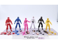Lot of 6 Power Rangers W/ Various Accessories Lightning Collection Ninja Hasbro
