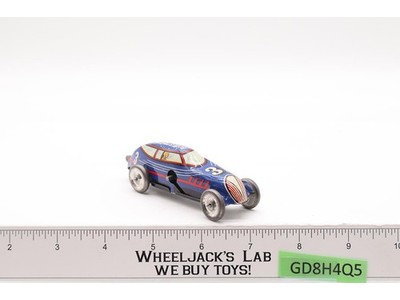 Bluestreak #3 Marx Speedway Racer Tin Litho Wind Up Toy Car 1930s Vtg Untested