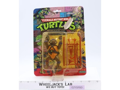 Donatello HARD HEAD 100% Complete w/ Card & Bubble 10 Back TMNT 1988 Playmates