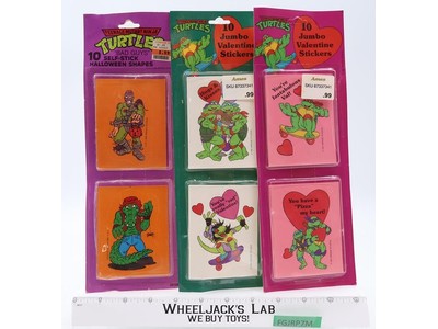 Set of 3 Jumbo Valentine & Halloween Stickers Teenage Mutant Ninja Turtles NEW