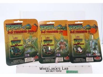 Lot of 3 (3-D) Trading Cards Teenage Mutant Ninja Turtles TMNT 2003 Fleer NEW