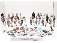 Lot of 41 Modern Star Wars 1990-2020s Hasbro Action Figures + 70 Accessories
