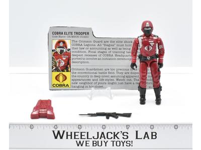 Crimson Guard V1 100% Complete GI Joe 1985 Hasbro Action Figure Vintage