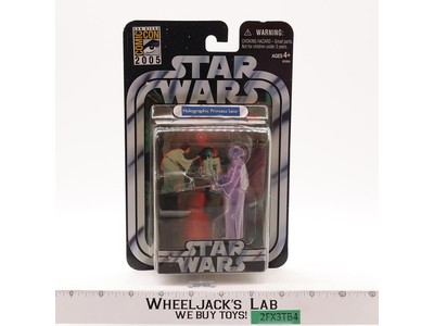 2005 Comic Con Holographic Princess Leia Star Wars 2005 Hasbro Figure NEW SEALED