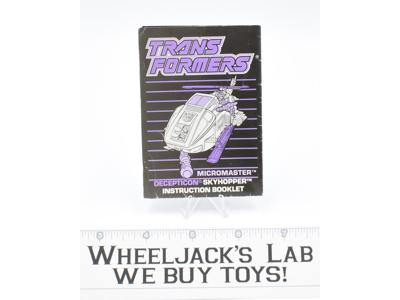 Skyhopper Action Figure Instruction Booklet Manual 1989 Vintage G1 Transformers