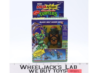 Black Belt Boxer Mike Ninja Action TMNT 1993 Playmates Figure NEW MISB SEALED