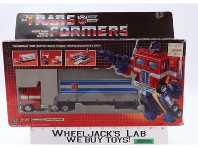 Optimus Prime W/BOX & INSERT 100% Complete 1984 Vintage G1 Transformers Figure