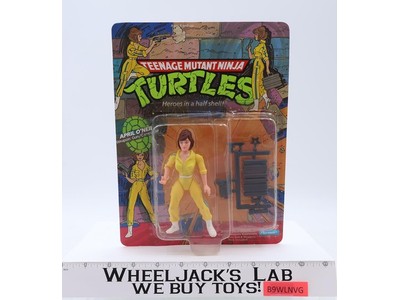 April O'Neil 10-Back Blue Stripe TMNT 1988 Playmates Figure NEW SEALED