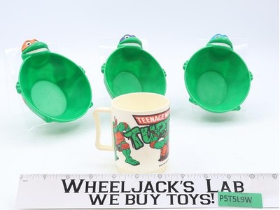 Set of 3 Cereal Bowls & Cup Teenage Mutant Ninja Turtles TMNT 1990 Surge Mirage