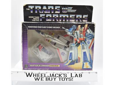 Starscream MIB 100% Complete 1985 Vintage Hasbro Action Figure G1 Transformers