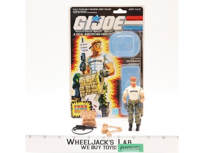 Outback V1 100% Complete W/ 34 Cardback & Bubble GI Joe Vintage 1987 Hasbro