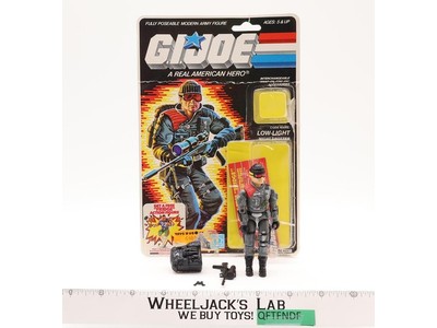 Low-Light V1 100% Complete W/34 Cardback & Bubble 1986 G.I. Joe Vintage Figure
