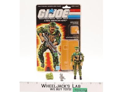 Leatherneck V1 Complete W/ 36 Cardback & Bubble 1986 G.I. Joe Hasbro Vintage