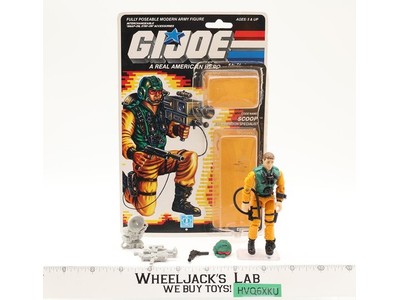 Scoop V1 100% Complete W/ 34 Cardback & Bubble G.I. Joe 1989 Hasbro Vintage