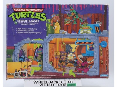 Sewer Lair 100% Complete Teenage Mutant Ninja Turtles 1989 Playmates Playset